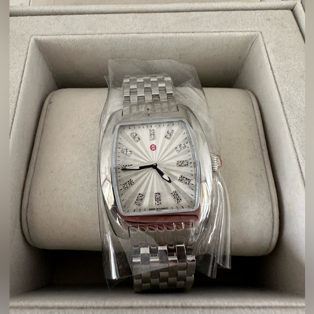 Michele NWT Urban Mini Diamond Bracelet Watch, 29mm - Picture 2 of 9